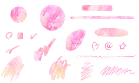water color material hand drawn illustの写真素材
