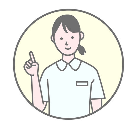 Illustration of nurse vector poseのイラスト素材