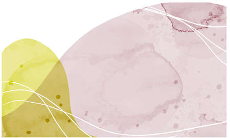 Streamlined hand drawn watercolor backgroundのイラスト素材