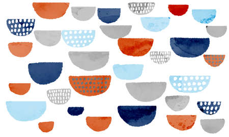 Modern Scandinavian floral backgroundのイラスト素材