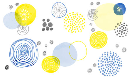 Scandinavian flower background material vectorのイラスト素材