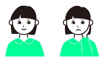 woman expression icon vector illustrationのイラスト素材