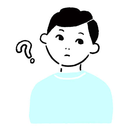 Men's facial expression icon illustrationのイラスト素材