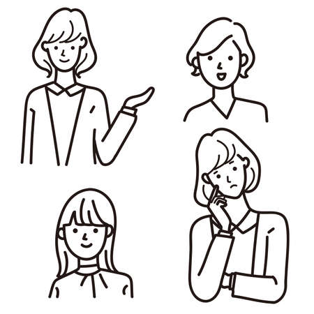 business expression vector illustration setのイラスト素材