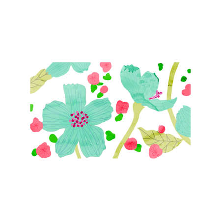 Watercolor flower background vector illustrationのイラスト素材