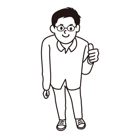 Overhead view of a gut-punching manのイラスト素材