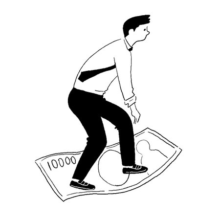 young man with soccer ball and bill isolated icon vector illustration graphic designのイラスト素材