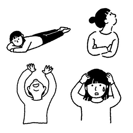 Vector illustration of a man and a woman who do not want to sleepのイラスト素材