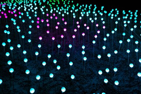 Illumination in the form of the multi-colored shining spheresの写真素材