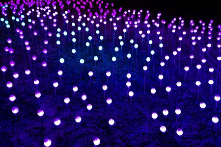 Illumination in the form of the multi-colored shining spheresの写真素材