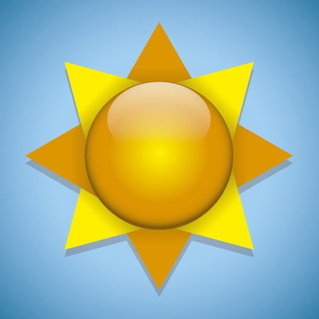 a vector beautiful colorful stylish sun iconのイラスト素材