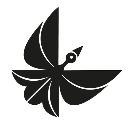 Vector Stylish Abstract Silhouette Bird Iconのイラスト素材