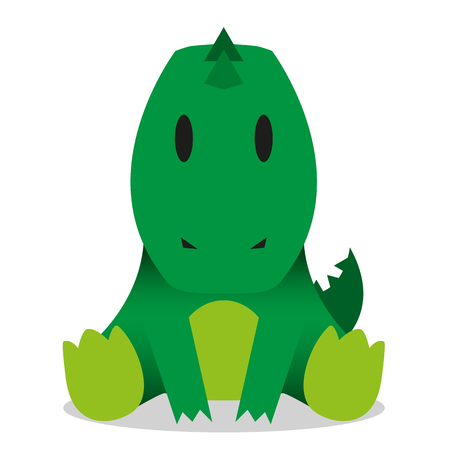 A vector cute cartoon baby crocodile iconのイラスト素材