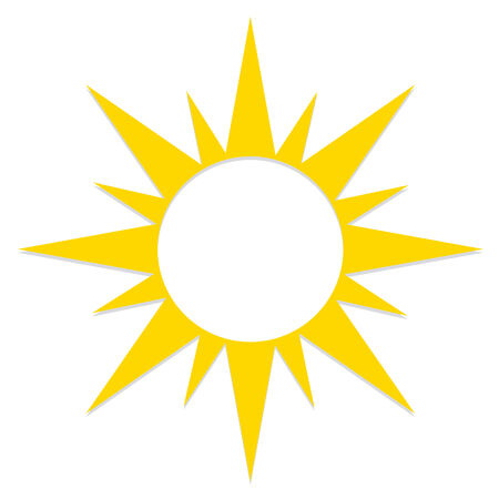 Vector Abstract Stylish Sun Icon Isolated On White Backgroundのイラスト素材