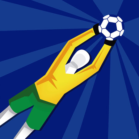 Vector Soccer Stylish Illustration Isolated On Backgroundのイラスト素材