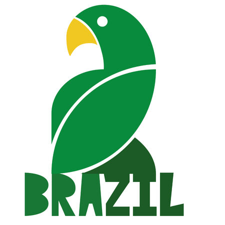 Vector Brazil Stylish Illustration Isolated On Backgroundのイラスト素材