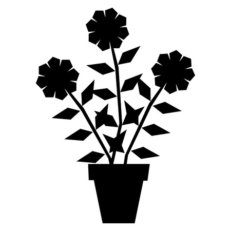 Vector Cartoon flower Isolated On White Backgroundのイラスト素材