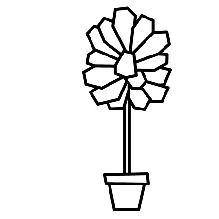 Vector Cartoon sunflower Isolated On White Backgroundのイラスト素材