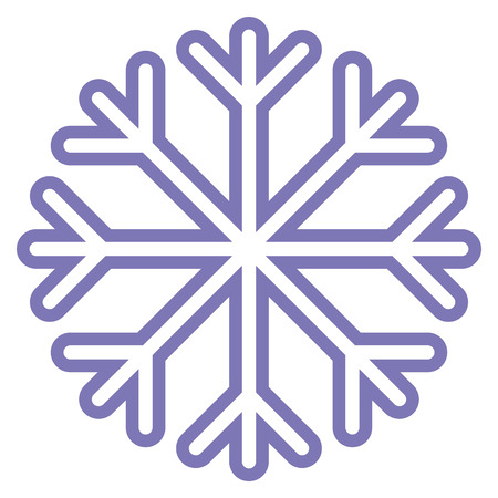 A Vector Cartoon Snowflake Isolated On White Backgroundのイラスト素材