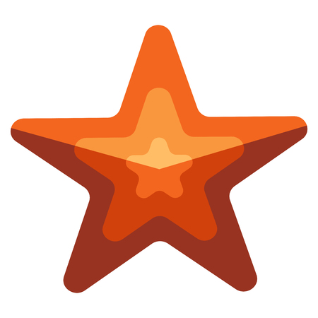 Vector Sea Starfish Isolated On White Backgroundのイラスト素材