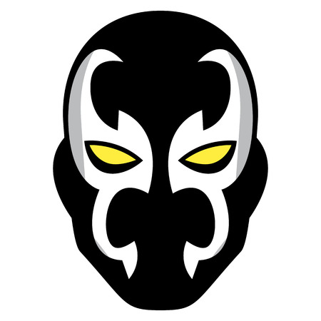 Vector cartoon mask isolated on white backgroundのイラスト素材