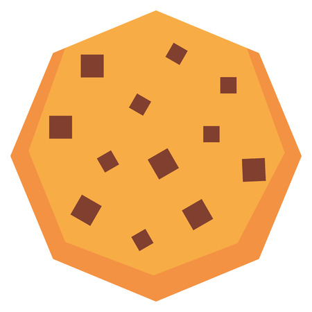 Vector Cartoon Cookie Isolated On White Backgroundのイラスト素材