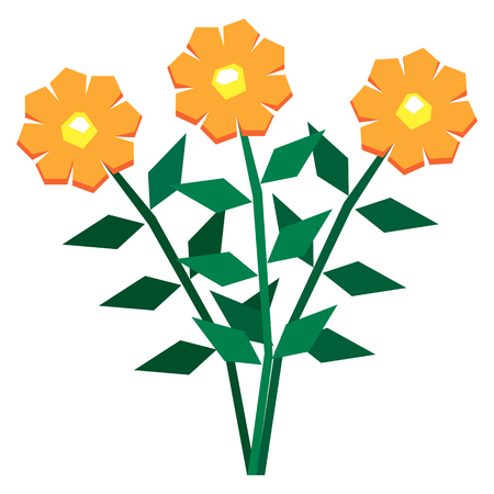 Vector Cartoon Plant Isolated On White Backgroundのイラスト素材