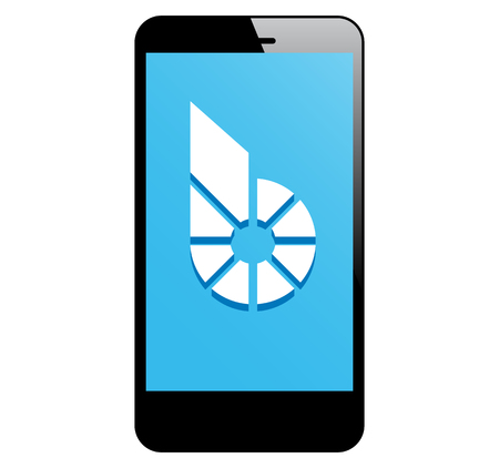 Vector Bitshares On Smathphone Screen Isolatedのイラスト素材