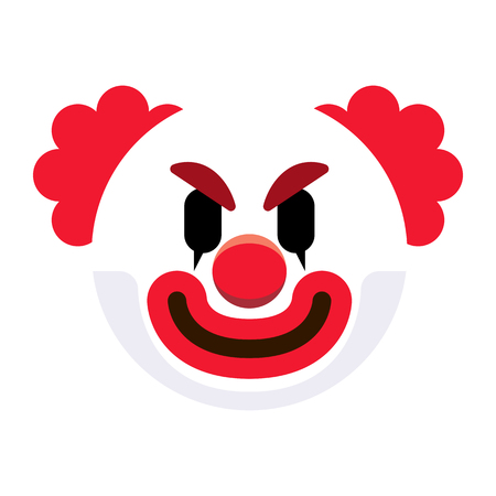 Vector Cartoon Clown Emoji Isolated On White Backgroundのイラスト素材