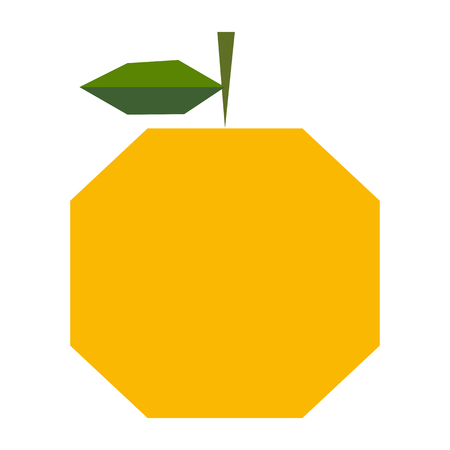 Vector Cartoon Orange Isolated On White Backgroundのイラスト素材