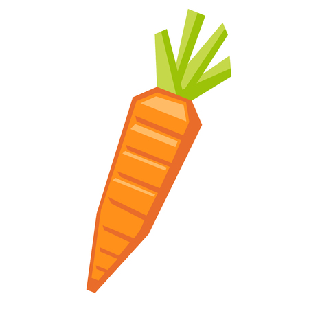 A Vector Cartoon Carrot Isolated On White Backgroundのイラスト素材