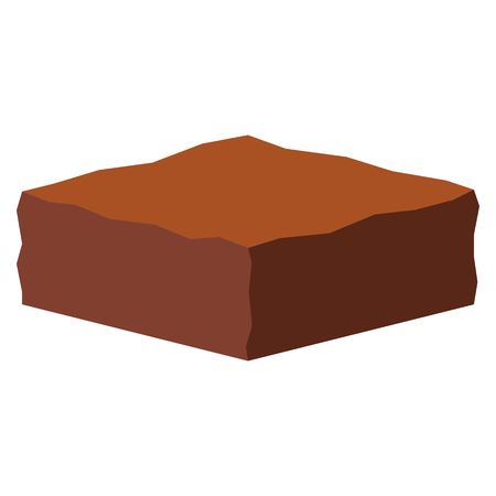 Vector Cartoon Brownie Isolated On White Backgroundのイラスト素材