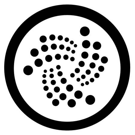 A Vector IOTA Icon On Coin Isolatedのイラスト素材