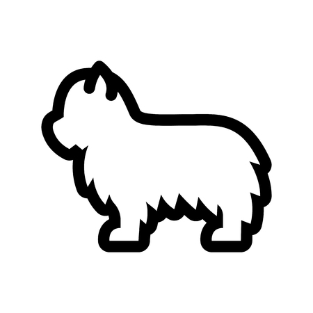 Vector Yorkshire Terrier Dog Icon Isolated On White Backgroundのイラスト素材