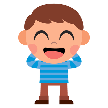 Cartoon Cute Kid Isolatedのイラスト素材