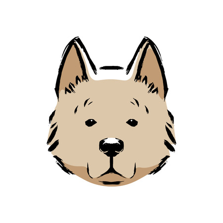 Vector Dog Illustration Isolated On White Backgroundのイラスト素材