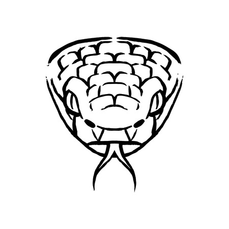 Vector Snake Illustration Isolated On White Backgroundのイラスト素材