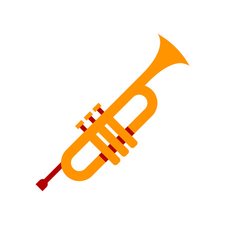 Vector Trumpet Icon Isolated On White Backgroundのイラスト素材