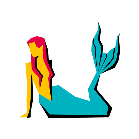 Vector RPG Medieval Fantasy Mermaid Character Isolatedのイラスト素材