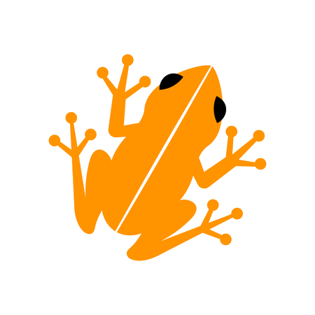 Vector Frog Icon Isolated On White Backgroundのイラスト素材