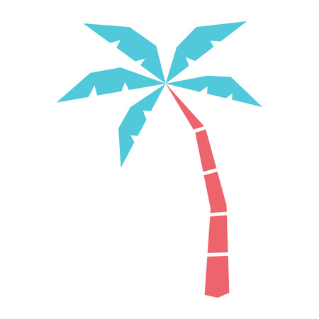 Vector Cartoon Palm Tree Icon Isolated On White Backgroundのイラスト素材
