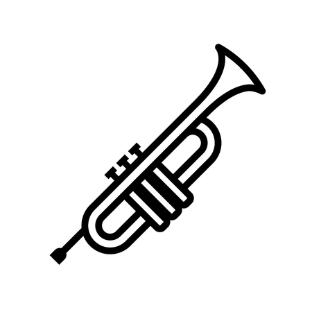 Vector Trumpet Icon Isolated On White Backgroundのイラスト素材