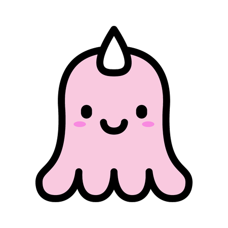 Vector Cartoon Cute Character Isolated On White Backgroundのイラスト素材