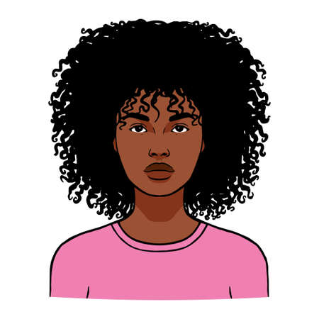 Isolated beautiful afro american woman - Vector illustrationのイラスト素材