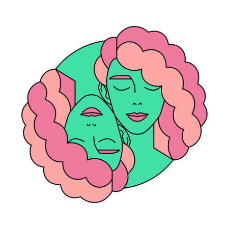 Isolated gemini symbol Western zodiac signs Vector illustrationのイラスト素材