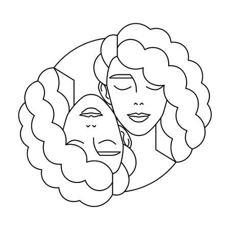 Isolated gemini symbol Western zodiac signs Vector illustrationのイラスト素材