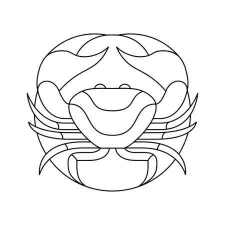 Isolated cancer symbol Western zodiac signs Vector illustrationのイラスト素材
