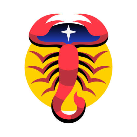 Isolated scorpio symbol Western zodiac signs Vector illustrationのイラスト素材