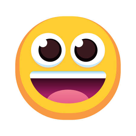 Isolated happy colored emoji icon Vector illustrationのイラスト素材