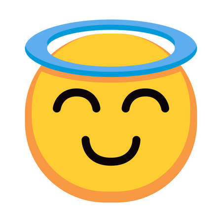 Isolated happy colored emoji icon Vector illustrationのイラスト素材